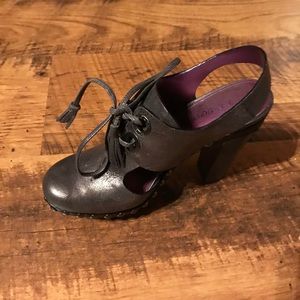 Coach poppy metallic leather mule. Never worn